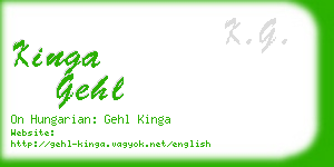 kinga gehl business card